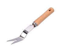Pruning Shears Garden Tool, Wood Handle Hand Weeder and Forked Head Extractor for Trimming and Transplanting Plants, Perfect for Grass and Wood Removal