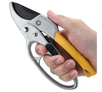 Pruning Shears, Heavy Duty Ratchet Secateurs for Easy Cutting, Made with SK5 Steel for Efficient Gardening and Tree Trimming