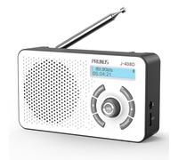 PRUNUS J-408 DAB Radio Portable, DAB Plus Digital Radio with Bluetooth, 2000mAh Rechargeable Battery Powered FM Radio, Battery Radio, 40 Presets Stations, Dual Alarms Clock, Sleep Timer,Headphone Jack