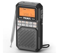 PRUNUS J-525 Small Radio AM FM, Support Bluetooth Headphones Connection, Portable Rdio with 2500mAh Rechargeable Battery, Pocket Digital Radio with Preset/TF Card/Headphone Jack/Sleep Timer