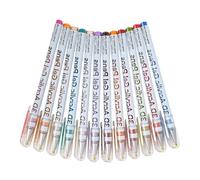 Pruojhw Acrylic Gel Pens | Set of Acrylic Paint Markers for Rocks - Water Based Drawing Markers for Fabric Stone Doodle Cards Canvas Paper Scrapbook and Creative Projects