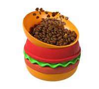 Pruojhw Anti Glutton Cat Bowl | Hamburger Design for Large Breeds, Anti Choking Non Slip Bloating Labyrinth Tray - for Enrichment Licking Chewing Game