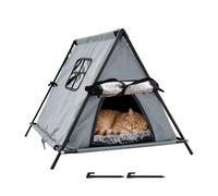 Pruojhw Cat House for Outdoor Use, Warm Raised Cat Cave - Cat Shelter - For Use In Winter On The Balcony In The Home, The Garden, Patio And
