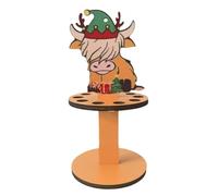 Pruojhw Christmas Coin Purse, Christmas Coin Purse for Cash | Highland Cow Shape Money Organizer with 10 Holes | Christmas Ornament, Holiday Table Decoration, Holder, b, Se référer au descriptif