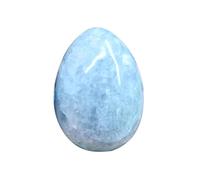 Pruojhw Crystal Palm Stone Natural Blue Crystal Dragon Egg - Pocket Size Worry Stone Decorative Ball Sculpture for Meditation Reiki Balance