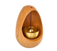 Pruojhw Door Bell, Copper Shop Bell with Magnetic Shopkeeper Bell, Magnetic Doorbell Made of Wood, Entrance Doorbell, Gate Bell, Welcome, Cute Decorative Doorbell