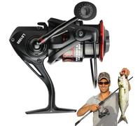 Pruojhw Fishing Reels, Smooth Running Fishing Wire Spool - Efficient Runs Quiet for Bass Catfish Crappie Surf Inshore Offshore