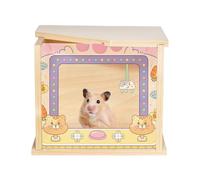 Pruojhw Hamster Sand Bath Tray | Hamster Shower Cubicle | Visible Decoration for Habitat Stimulating Activities, Game, Feeding & Hiding