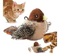 Pruojhw Interactive Cat Toys, Twittering Cat Toy - Fun Kitten Toys with 6 Animal Sounds, Touch Activated Animal Toy, Satisfy Cat's Natural Desire