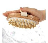 Pruojhw Massage Brush Body, Hand-Held Massager Body Brush, Soothing Wooden Massage Comb for Daily Care, Home, Travel, Unisex