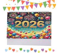 Pruojhw Monthly Diary 2026 | Rhinestone Desk Calendar 2026 | Monthly Planner Home Decor for Apartment Office Classroom Organization