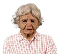 Pruojhw Old Man, Realistic, Latex, Scary, Old Man, Full , Human , Cosplay Style, Halloween, for Adults, Funny, Costume for Carnival, Theatre, Christmas