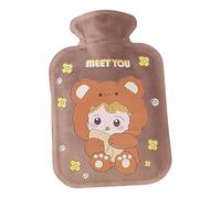 Pruojhw Plush Water Filled Hand Warmers Winter Hot Water Bottle Warm Water Bag 500ml Winter Warm Plush Hot Water Bag Large Capacity Soft Portable Heating Pad Bed Warmer