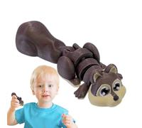 Pruojhw Squirrel Squirrel Toy Flexible Joint Squirrel Ornament Printed Flexible Joint Squirrel Ornament Creative Squirrel Sculpture Fidget Toy for Christmas Office Decoration