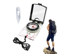 Pruojhw Trekking Compass, Mirror Compass with Reflection for Freedom, Luminous Orientation Device for Survival, Hiking, Hunting, Diving, Backpacking, Boating, Camping