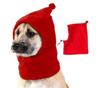 Pruojhw Winter Dog Hat, Red, L, Polyester and Plush, Noise Reducing, Temperature Regulating, Winter, Medium Dog Breed