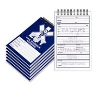 PruQuaiy EMT/First Responders Vital Statistics Notepad, 6 Pack, Medical Field Notebook, 6x3.75 Inch, 70 Sheets per Pad (6)