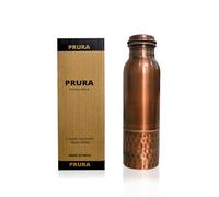 PRURA Copper Rice Hamard Copper Bottle yoga purposes Ayurveda Health Benefits Leak Proof (900ml/30oz, Design 4)