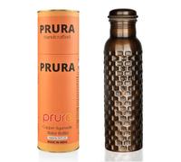 PRURA Copper Water Bottle - Leak Proof Ayurvedic Drinkware Copper Vessel for Sports, Gym, Outdoors, Yoga