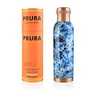PRURA Copper Water Bottle - Leak Proof Ayurvedic Drinkware Copper Vessel for Sports, Gym, Outdoors, Yoga