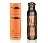 PRURA Copper Water Bottle - Leak Proof Ayurvedic Drinkware Copper Vessel for Sports, Gym, Outdoors, Yoga