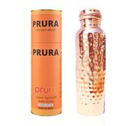 PRURA Copper Water Bottle - Leak Proof Ayurvedic Drinkware Copper Vessel for Sports, Gym, Outdoors, Yoga