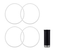 Prurex 4 pcs Leak-Proof Lid Gasket Replacements for Contigo Snapseal Byron Travel Mug， O Shaped Silicone Seals for 16oz & 20oz Mugs (White), Ring 05