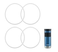 Prurex 4 pcs Leak-Proof Lid Gasket Replacements for Contigo Snapseal Byron Travel Mug， O Shaped Silicone Seals for 16oz & 20oz Mugs (White), Ring 05