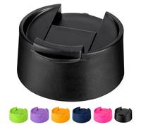 Prurex Flip Lid for Hydro Flask 12 16 18 20 32 40 64 oz Wide Mouth Bottle,Replacement Lid for Hydroflask,Thermoflask,Iron Flask and More 2.28" Wide Mouth Bottles(Black 1 Pack）
