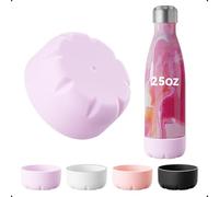 Prurex Silicone Water Bottle Boot - Bottom Protector Cover for Swell, Mira and Iron °Flask Retro 25 OZ Cola - Shape Sport Insulated Water Bottles (Lt Purple)