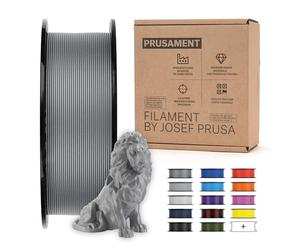 Prusament 3D Printer Filament PLA Galaxy Silver 1.75mm - 1kg Spool - High Precision ±0.02 mm - Low Stringing - Strong Layer Bond - No tangling - Ideal for Beginners & Professionals