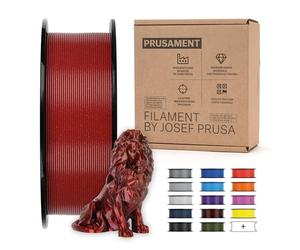 Prusament 3D Printer Premium Filament PLA Galaxy Red 1.75mm - 1kg Spool