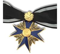 Prussian Order of the Black Eagle Medal with Gold Leaf - Gilded Imperial German Historical Decoration replica