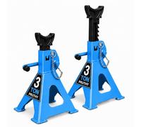 PRUTHY Axle Stands, 3 Ton Double Locking and Adjustable Height Jack Stands, Heavy Duty Steel for Car Van Truck, Garage Workshop Lifting Tools, Pack of 2