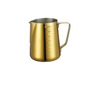 Milk Frothing Jug 900ML Stainless Steel Pitcher Coffee Frothing Jug Pull Flower Cup Cappuccino Milk Pot Espresso Cup Latte Art Milk Frother Jugs(900ML with Scale)