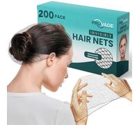 Pruvade Invisible Hair Nets for Women and Men | 200 Pack | 24 Inch Elastic Mesh Net for Buns Long and Short Hair - Great for Ballet Dancers, Dorm