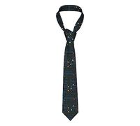 PRUWOQA Colorful Tie Dye Classic Men's Silk Tie Novelty Necktie for Formal Occasion Business Wedding Party Gift Neck Tie, Retro Video Game Pattern, One Size