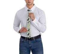 PRUWOQA Colorful Tie Dye Classic Men's Silk Tie Novelty Necktie for Formal Occasion Business Wedding Party Gift Neck Tie