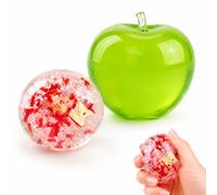 PRVCFZ 2 PCS Apple Squishy, Squishy Apple, Charming Green Combo with Handmade Core Ball, Ideal for Home, Office Desk Decor and Decoration Enthusiasts