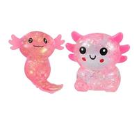 PRVCFZ 2 PCS Axolotl Squishy, Axolotl Stress Relief for Office Workers, Standing and Lying Pink Axolotl Sensory Tool for Focus and Relaxation,Emotion Management Companion for peoples
