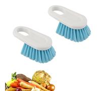 PRVCFZ 2 PCS Vegetable Brush, Potato Scrubber, Mushroom Brush, Fruit Cleaning Brush, Synthetic Bristles, White, 2 Count
