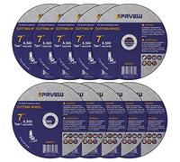 PRVEW 10-Pack 7-Inch Cut Off Wheels,7"x1/16"x7/8" Quality Cutting Disc, Metal & Stainless Steel Aggressive Cutting Wheel for Angle Grinder, General Purpose Cut-Off Wheel(7-Inch)
