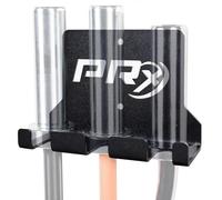 PRx Performance Three Barbell Storage Wall Mounted Hanging 3 Bar Holder USA Made American Black Powder Coated Space Saving Commercial or Home Gym Workout Fitness Equipment Garage Accessory Rack