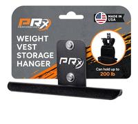 PRx Performance Weight Vest Storage Hanger USA Made Heavy Duty Steel Wall Mounted Tactical Gear Backpacks Body Armor Plate Carrier Vests Home Gym Accessories