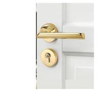 PRXFRWOW French Door Lock Indoor Magnetic Silent Lock Golden Household Light Luxury Bedroom Door Lock Wenzhou Lock Wooden Door Handle(Type E-58 Silent Lock)