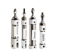 PRXFRWOW Mini Small CDJ2D16mm Type Double Acting Pneumatic Air Cylinder Single Rod 10mm 16mm Bore 20mm 25mm 30mm 150mm Stroke 1Pcs(Stroke 200mm)