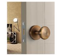 PRXFRWOW Modern Simple Indoor Invisible Door Lock zinc Alloy Door Handle Wooden Door Bedroom Room Magnetic Door Lock(Copper drawing)