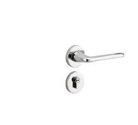 PRXFRWOW Split Lock Home Indoor Bedroom Door Lock Magnetic Silent zinc Alloy Handle Lock Silver Solid Wood Door Lock(A01-218)