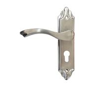 PRXFRWOW Stainless Steel Double Tongue Engineering Matching Brushed Room Door Lock Bedroom Wooden Door Bathroom Silent Mechanical Handle Lock(F type D10 D45 hole pitch 140)