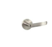 PRXFRWOW Three-Pole Handle Lock Bathroom Bedroom Door Lock fire Door Passage Single Tongue Ball Handle Lock Heavy-Duty Handle Lock(Brushed silver BK)